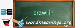 WordMeaning blackboard for crawl in